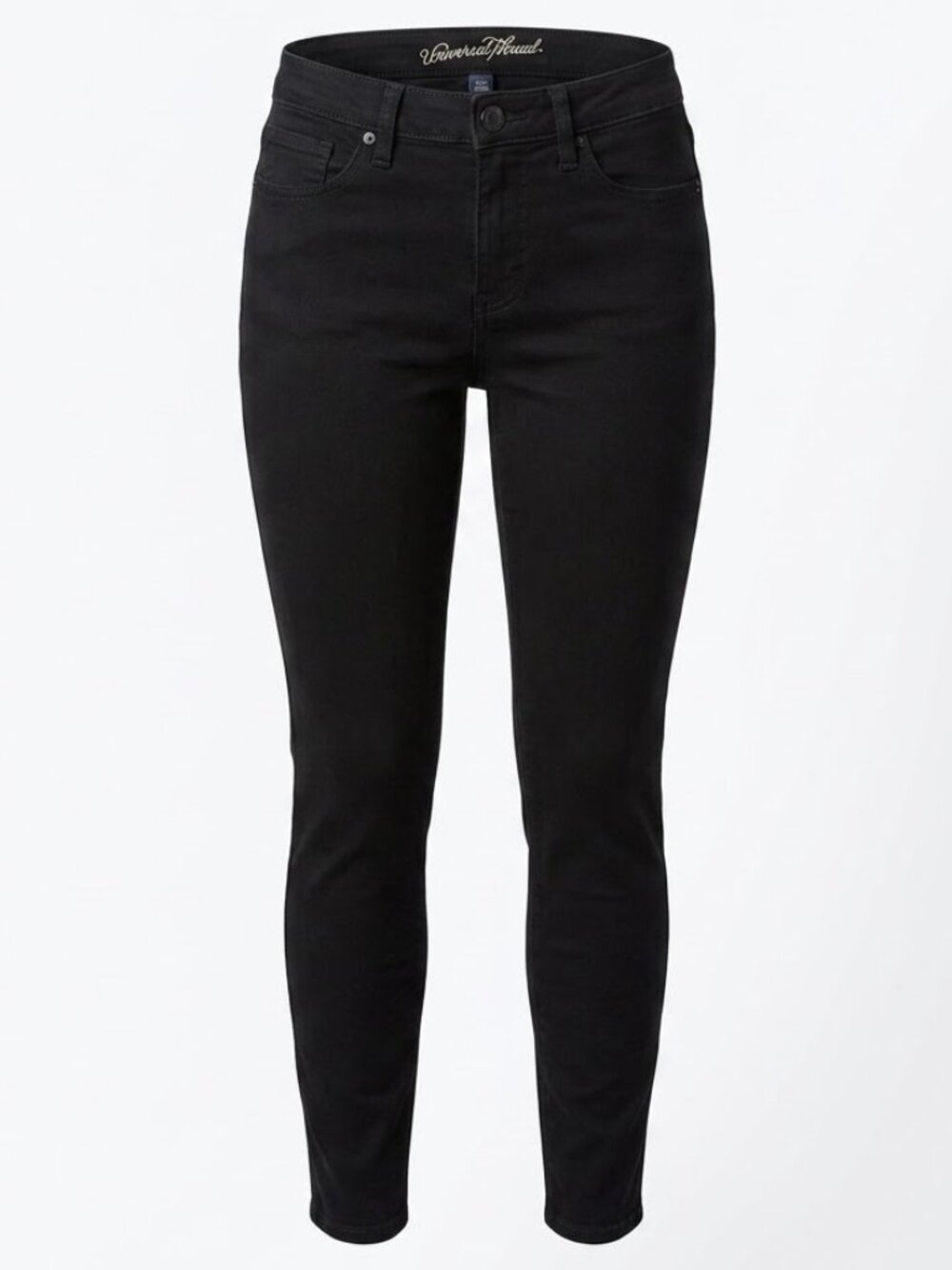 Universal Thread High Rise Skinny Jeans Size 0 25S Short Solid Black Stretch